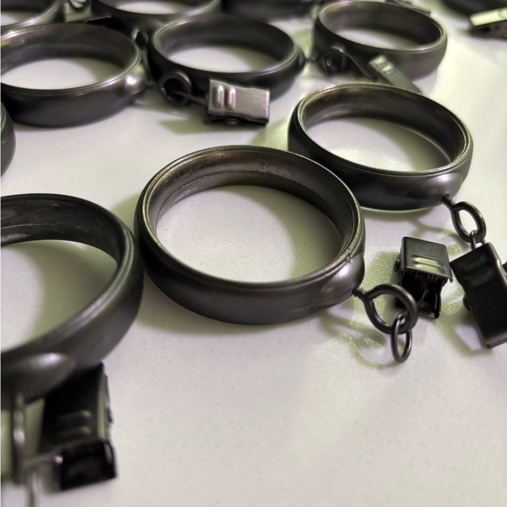Allen+ Roth Metal Curtain Rings with Clips